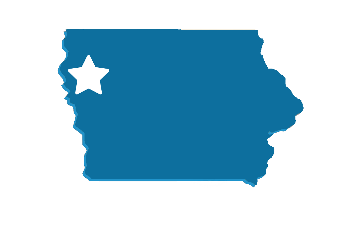 Iowa state map